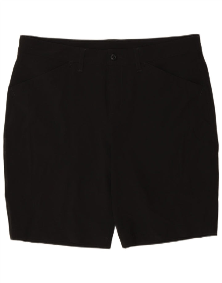 Eddie Bauer Pantalones cortos casuales para mujer US 14 XL W34 Poliéster negro