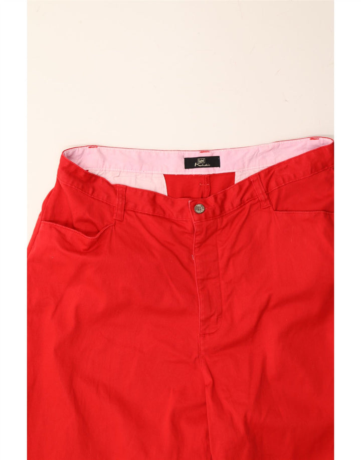 LEE Womens Khakis Bermuda Shorts W32 Large Red Vintage Lee and Second-Hand Lee from Messina Hembry 