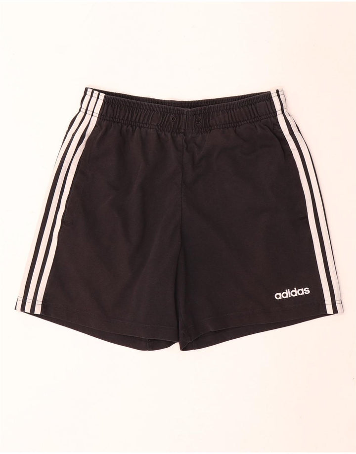 Adidas - Pantalones cortos deportivos para hombre, algodón negro mediano
