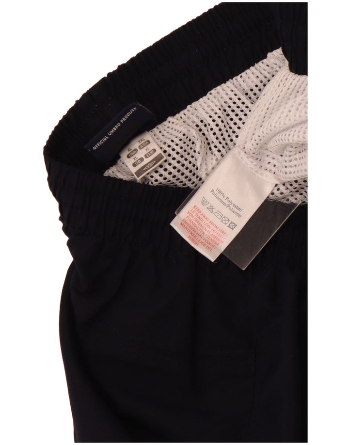 UMBRO Pantalones cortos deportivos gráficos para hombre XL Poliéster azul marino
