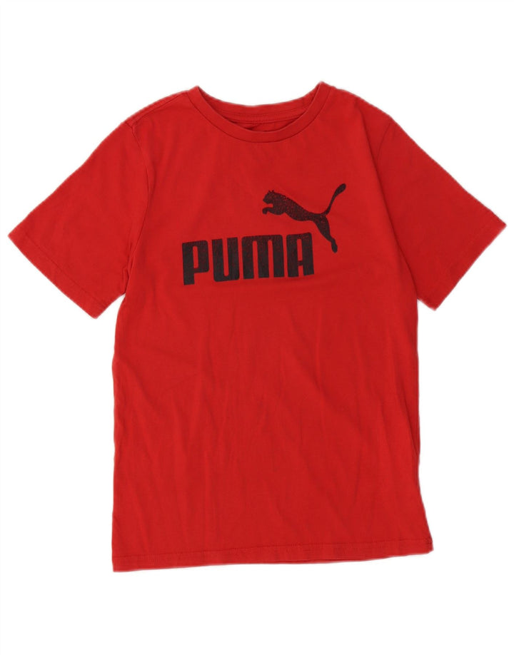 PUMA Camiseta gráfica para niño 10-11 años Mediano Rojo Algodón