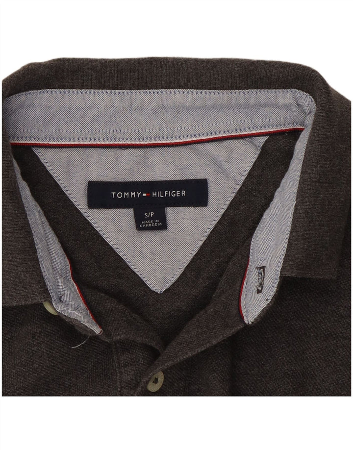Polo Tommy Hilfiger para hombre de algodón gris pequeño