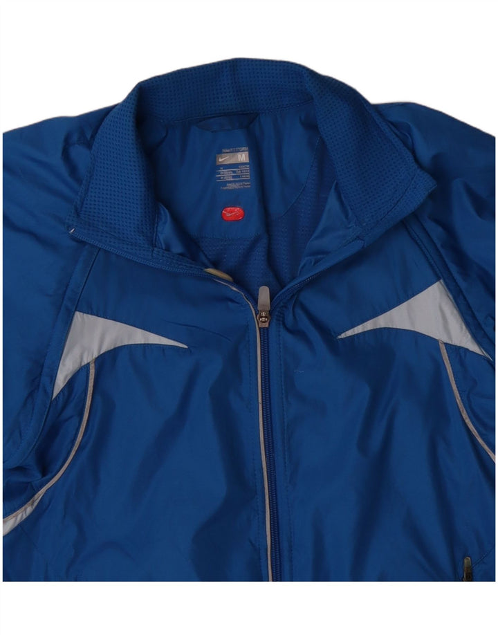 Chaqueta impermeable Nike para mujer UK 10/12 Azul medio Poliéster con bloques de color