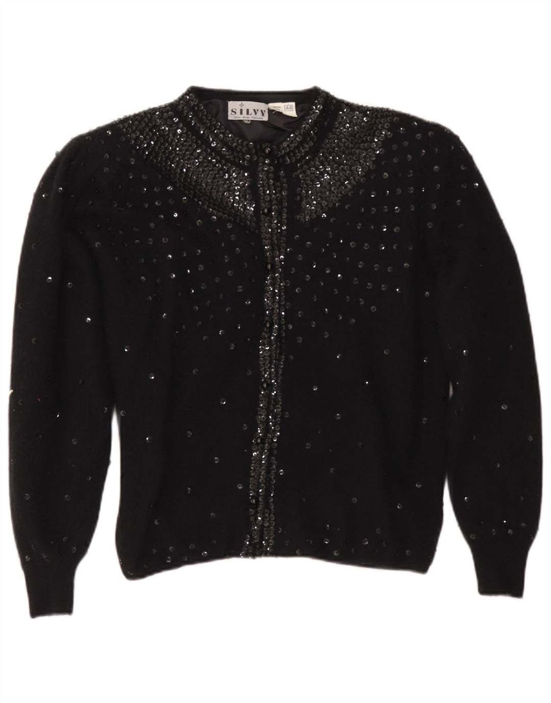 Cárdigan Silvy para mujer IT 44 Medium Black Lambswool