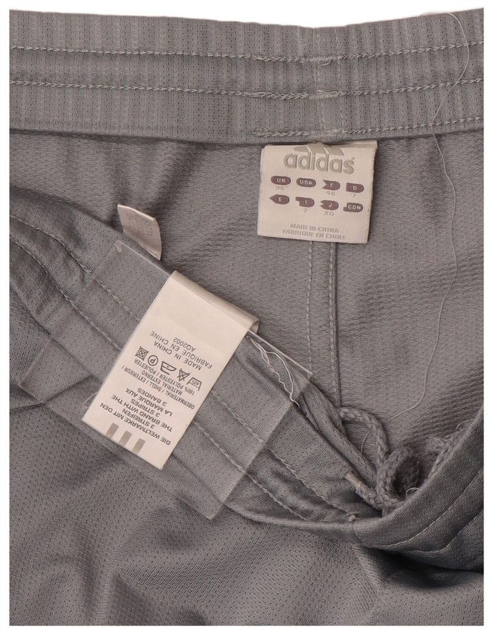 Adidas - Pantalones cortos deportivos para hombre, poliéster gris grande