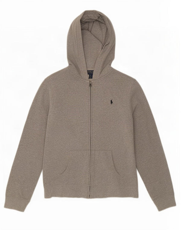 Polo Ralph Lauren Sudadera con capucha y cremallera para niños 15-16 años XL Gris moteado