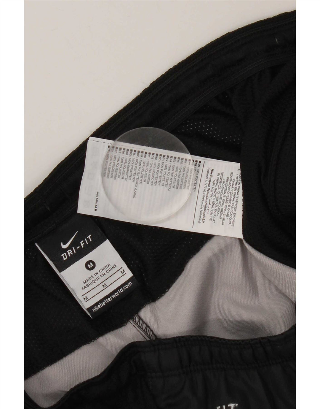 Pantalones cortos deportivos Nike Dri Fit para hombre Poliéster color block negro mediano