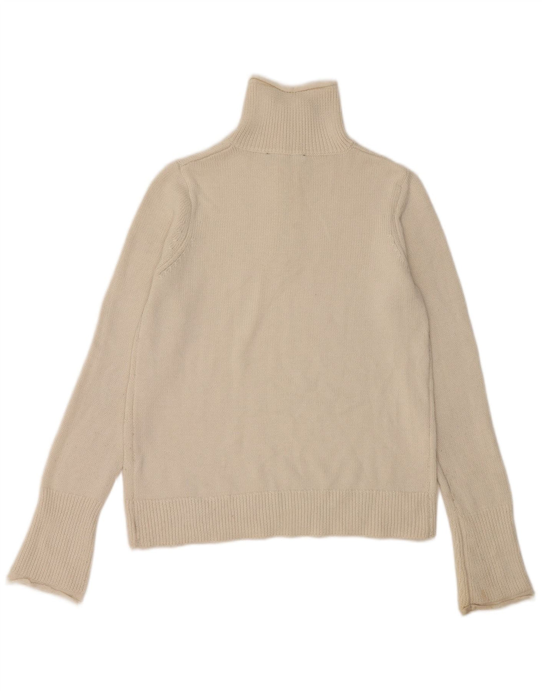 Zara - Jersey con cuello y cremallera para mujer, talla 40, color blanco
