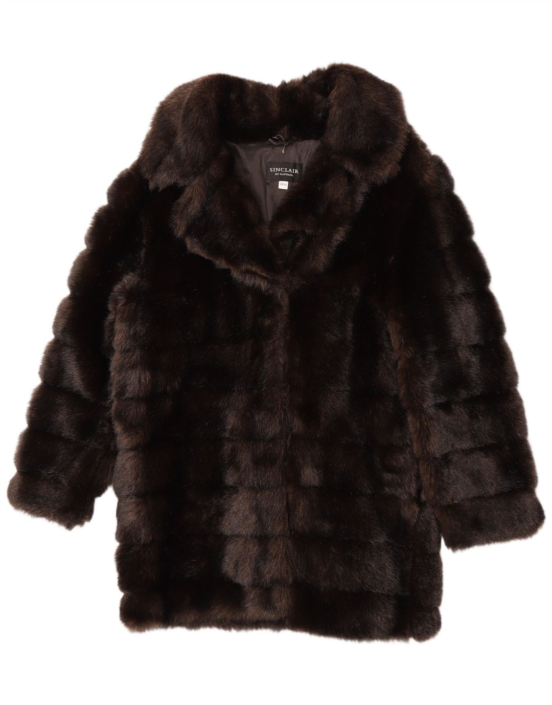 Sinclair Abrigo de piel sintética para mujer EU 38/40 Marrón medio Modacryl
