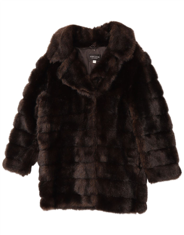 Sinclair Abrigo de piel sintética para mujer EU 38/40 Marrón medio Modacryl