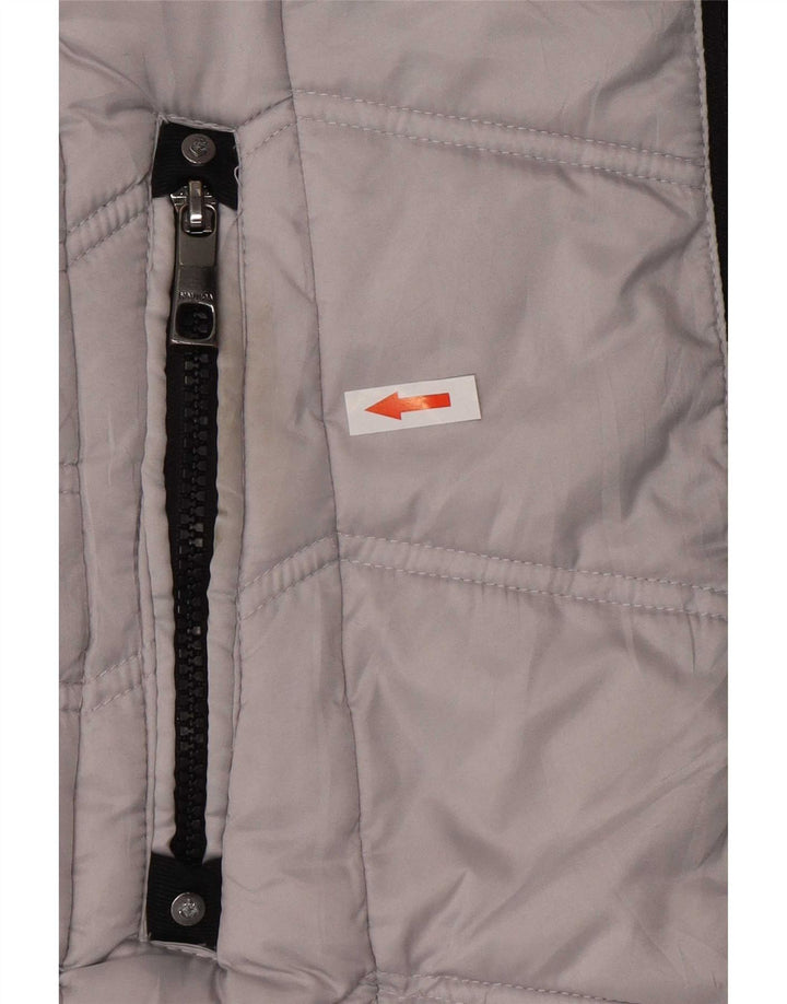 Nautica Chaqueta acolchada con capucha para mujer UK 6 XS Gris Poliéster