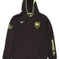 Mizuno Hombre Graphic Sudadera con capucha Jumper Grande Algodón Negro