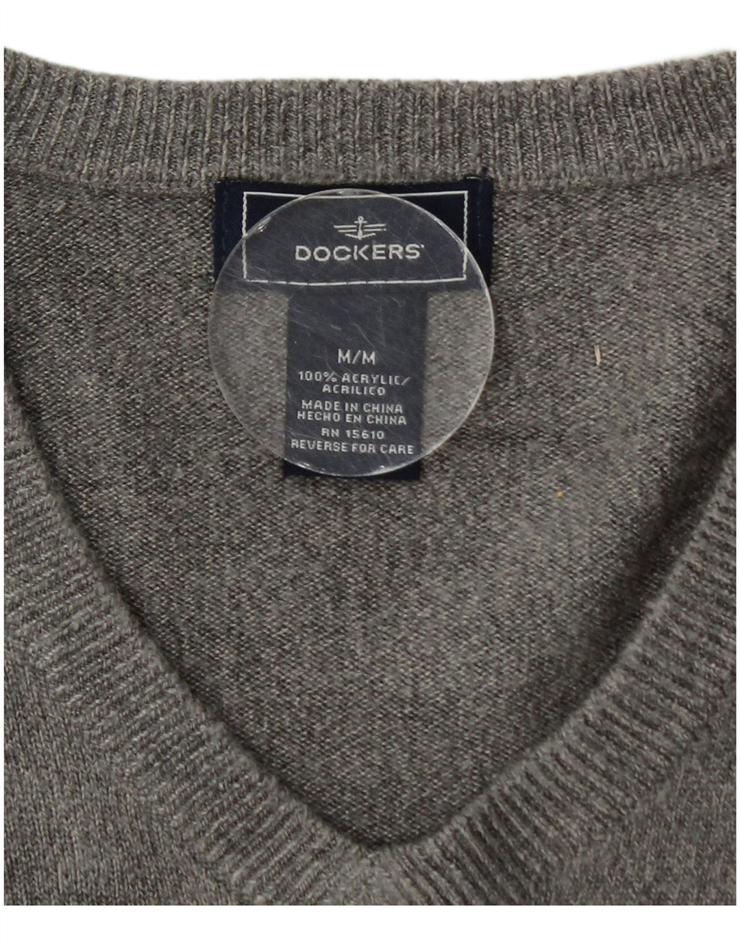 Dockers Suéter Con Cuello En V Para Hombre Acrílico Gris Medio