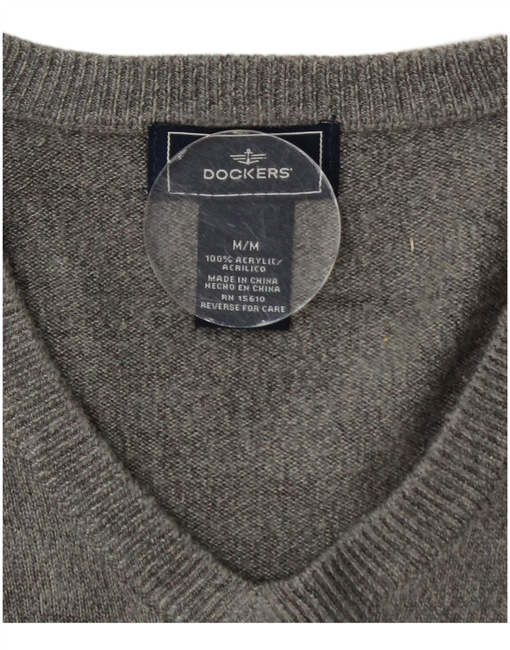 Dockers Suéter Con Cuello En V Para Hombre Acrílico Gris Medio