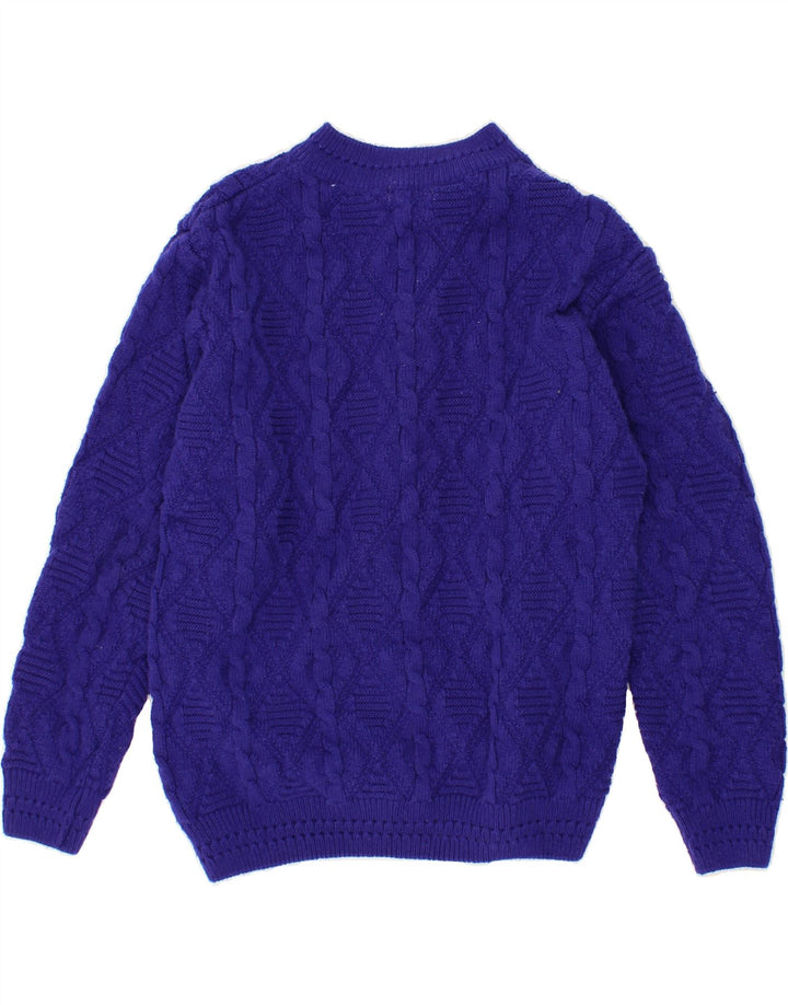 REFLECT Womens Cardigan Sweater UK 14 Medium Purple Polyester Vintage Reflect and Second-Hand Reflect from Messina Hembry 