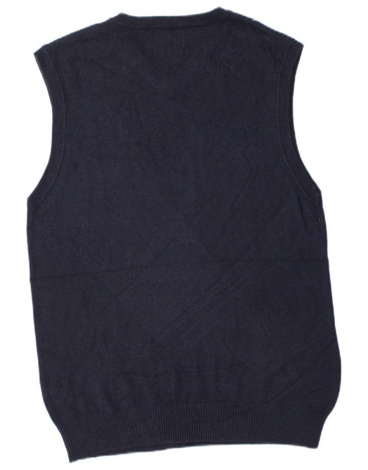 American Eagle Camiseta sin mangas para hombre, talla mediana, algodón azul marino Argyle/Diamond