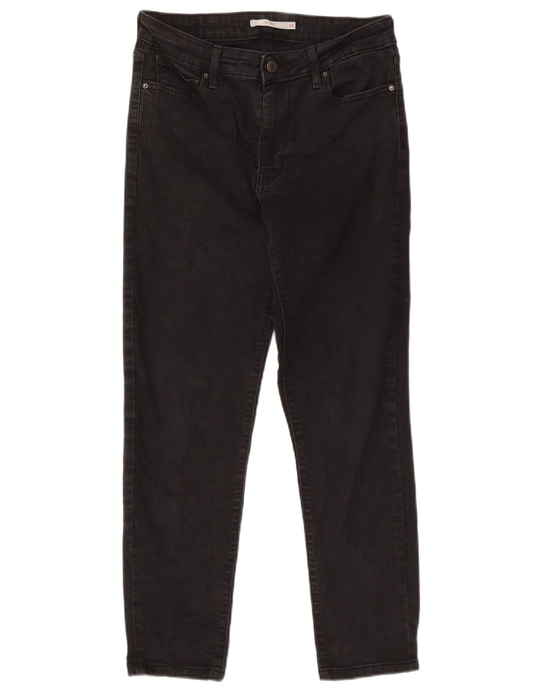 Levi's Mujer 712 Slim Jeans W30 L27 Algodón Negro