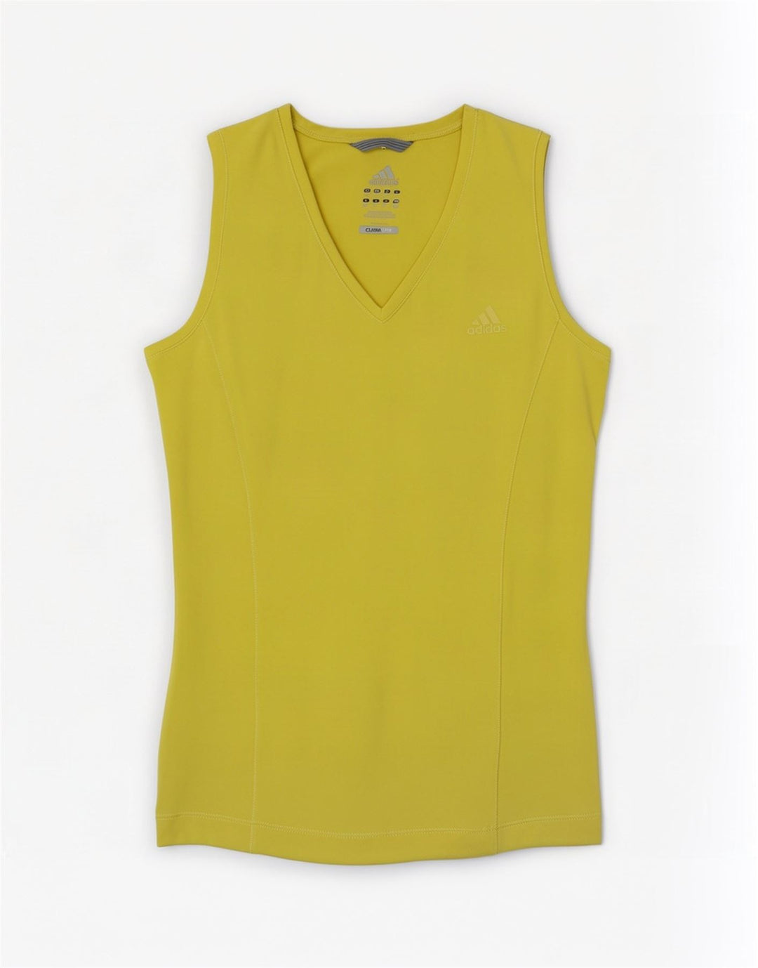 Adidas Mujer Climalite Chaleco Top UK 14 Medio Amarillo Poliéster