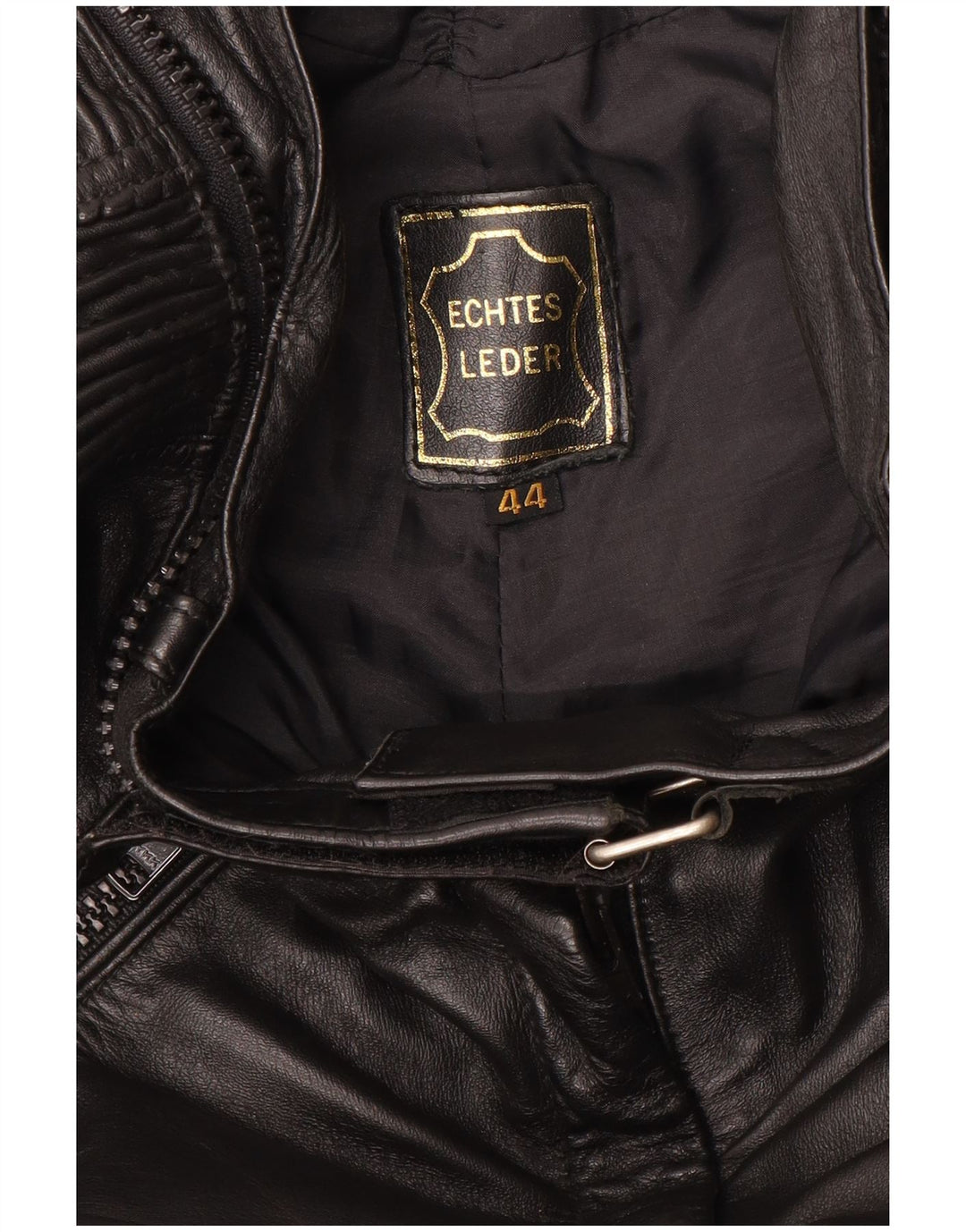 VINTAGE Mujer Moto Racer Pantalones IT 44 Medio W30 L27 Cuero Negro