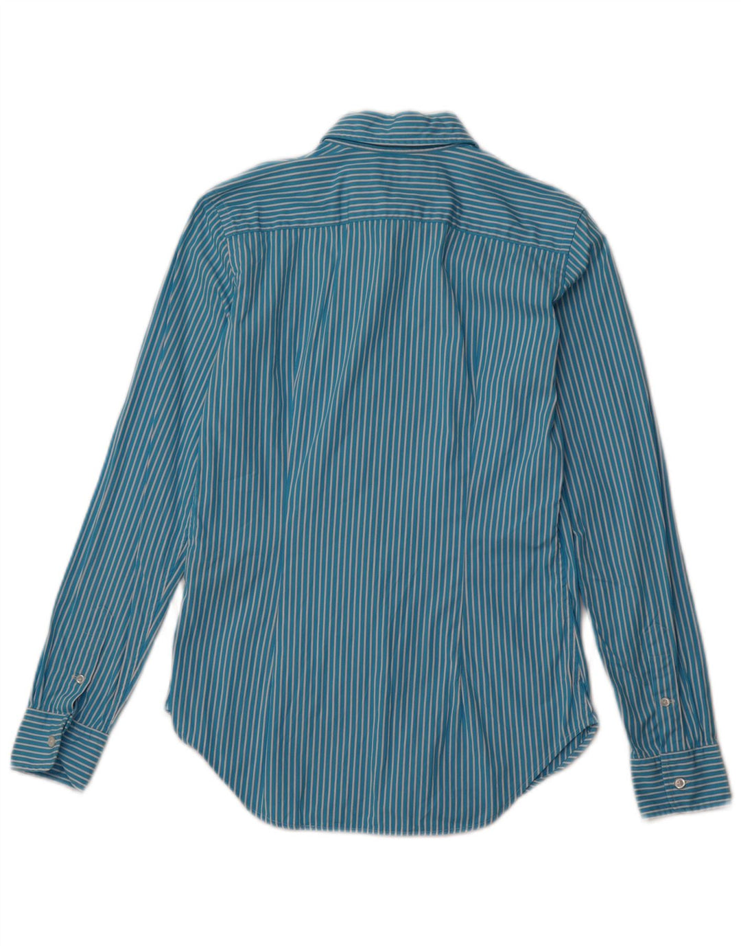 RALPH LAUREN Camisa extragrande para mujer US 4 Small Blue Pinstripe Cotton