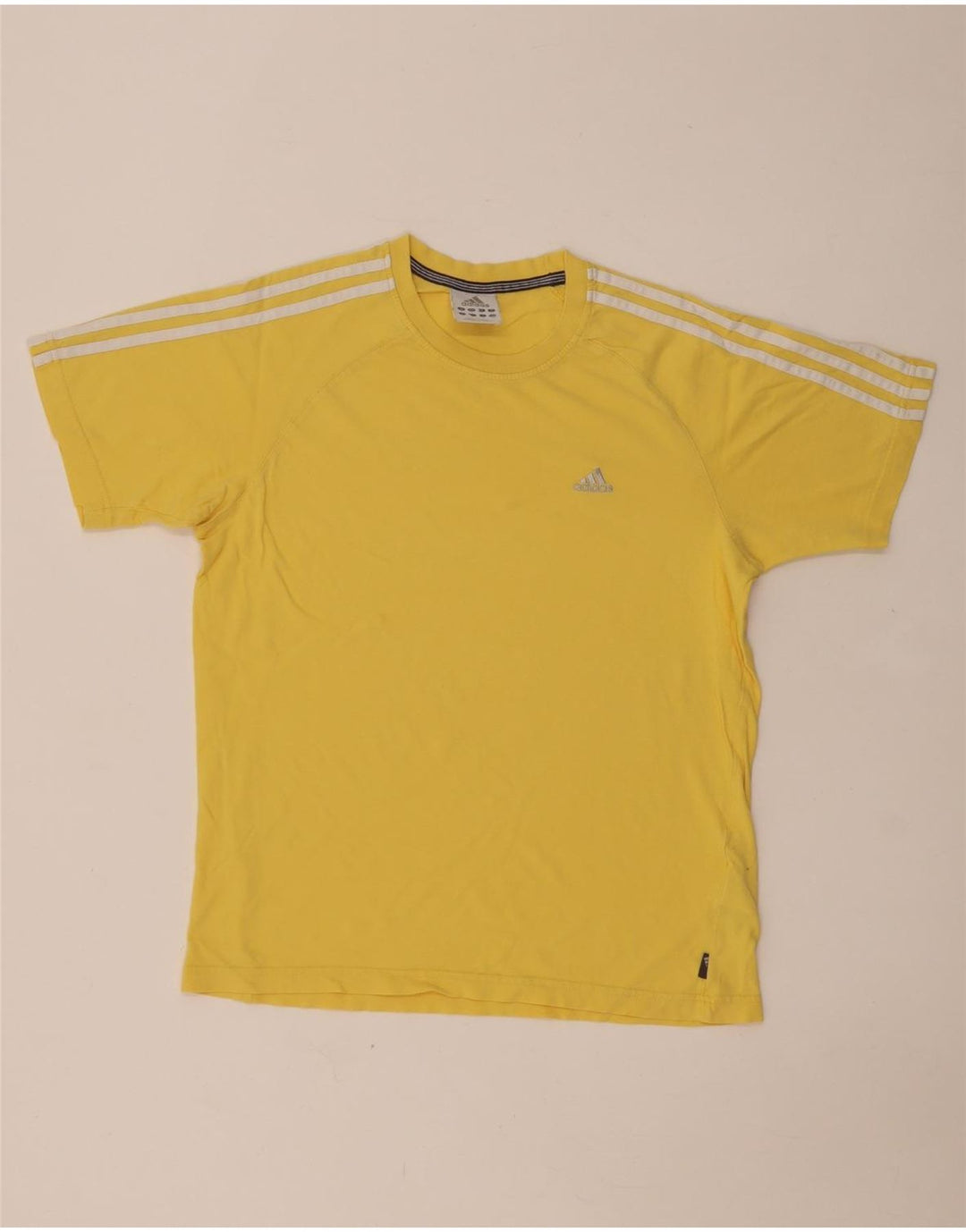 Adidas Hombre Camiseta Top Small Amarillo Algodón