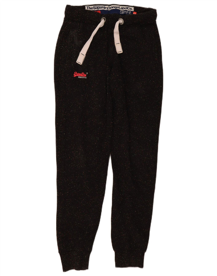 Superdry Mujer Orange Label Chándal Pantalones Joggers UK 40 Medium Negro