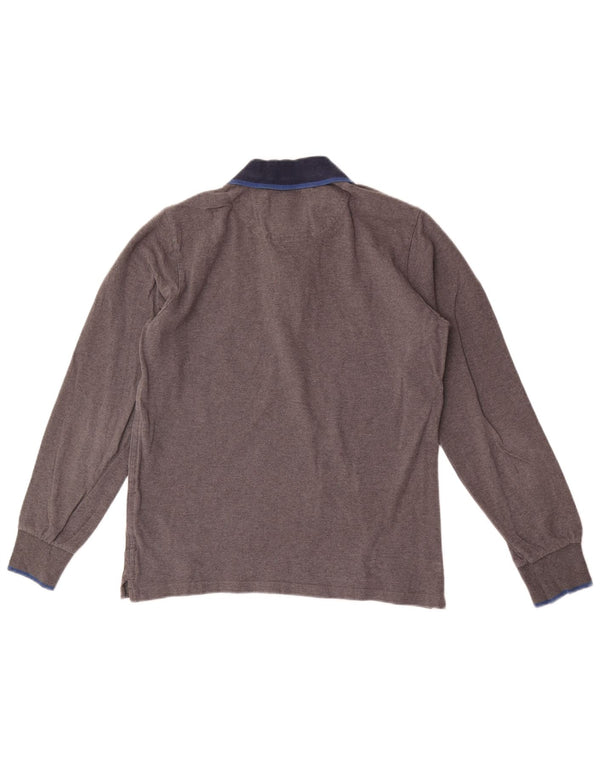 North Sails Polo De Rugby De Manga Larga Para Hombre Pequeño Algodón Gris