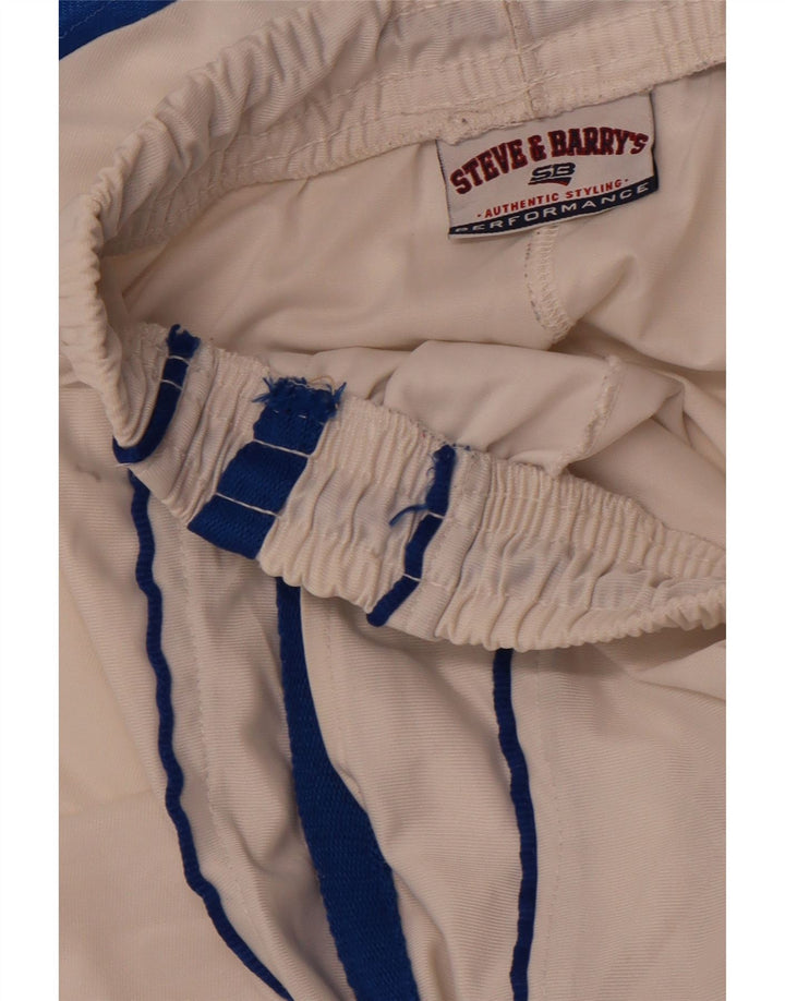 STEVE & BARYY'S Shorts deportivos para hombre Poliéster color block blanco grande