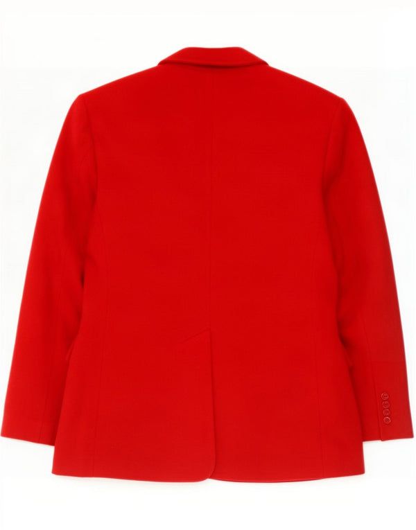 Chaqueta tipo blazer vintage de 2 botones para mujer UK 10 Small Red Wool