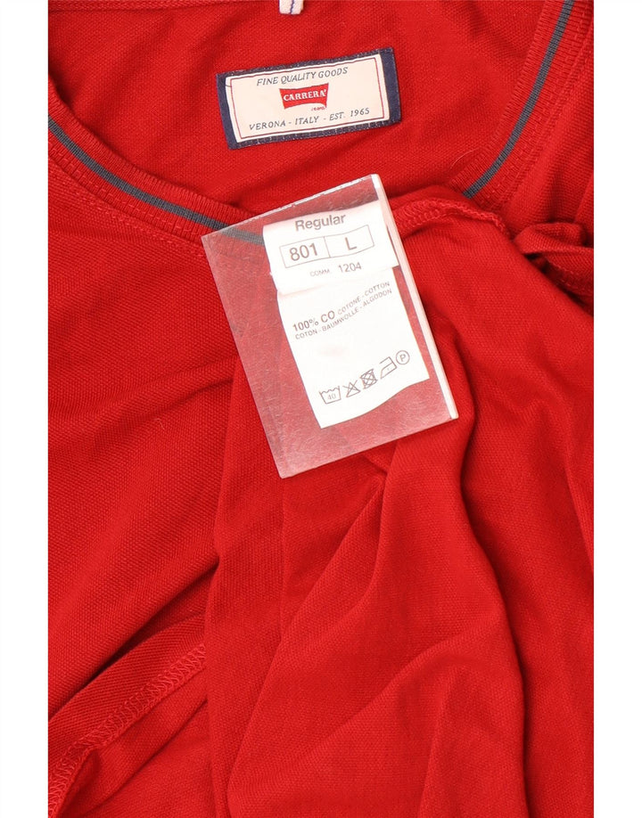 Carrera - Camiseta para hombre, talla grande, algodón rojo