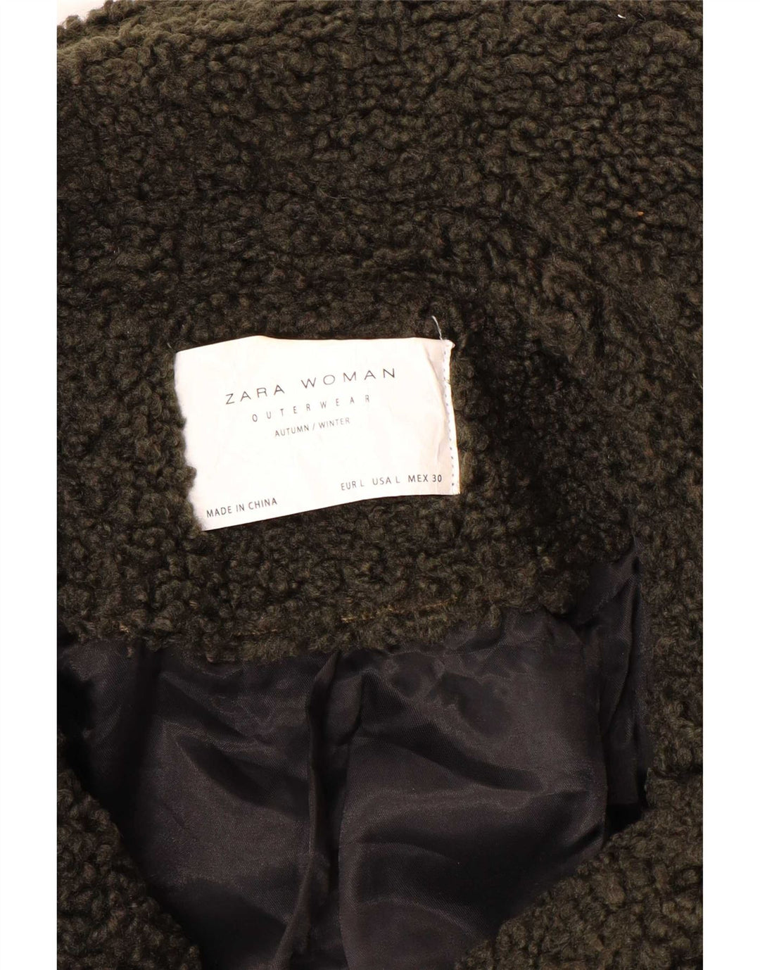 Zara Mujer Teddy Bear Abrigo Reino Unido 46 Grande Caqui