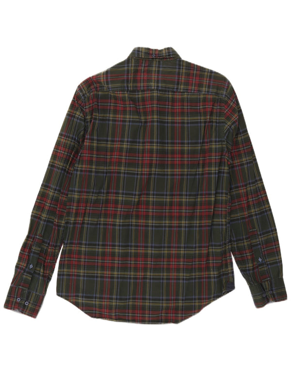 Camisa Tommy Hilfiger New York Fit de algodón a cuadros caqui mediano para hombre
