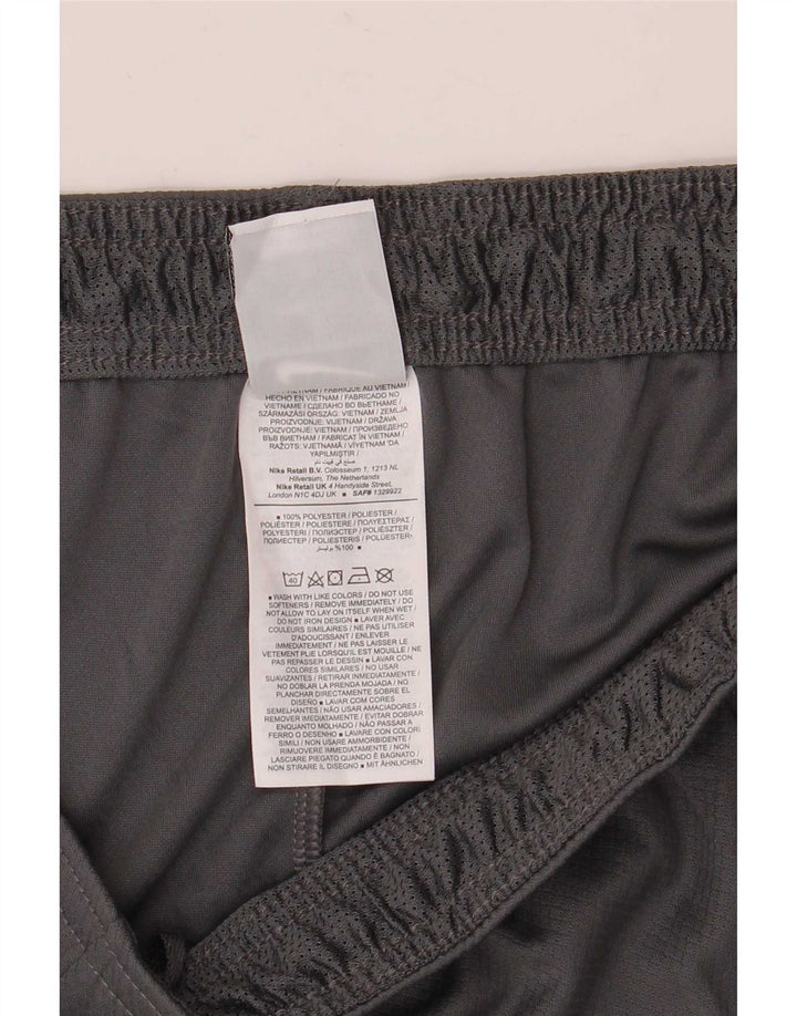 Nike Pantalones cortos deportivos Dri Fit para hombre XL Gris Colorblock Poliéster