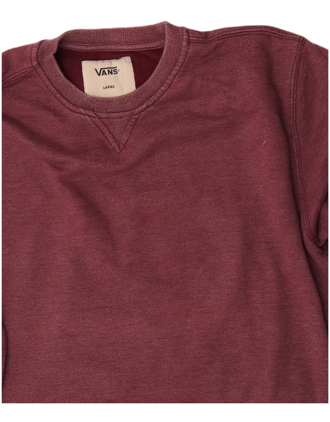 VANS Hombre Sudadera Jumper Large Borgoña Algodón