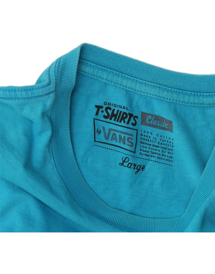 Vans - Camiseta gráfica para hombre, talla grande, algodón azul