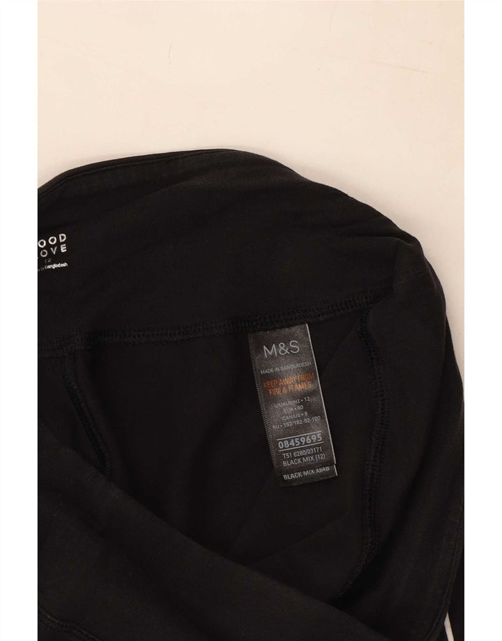 Marks & Spencer Leggings para mujer Reino Unido 12 Mediano Algodón negro