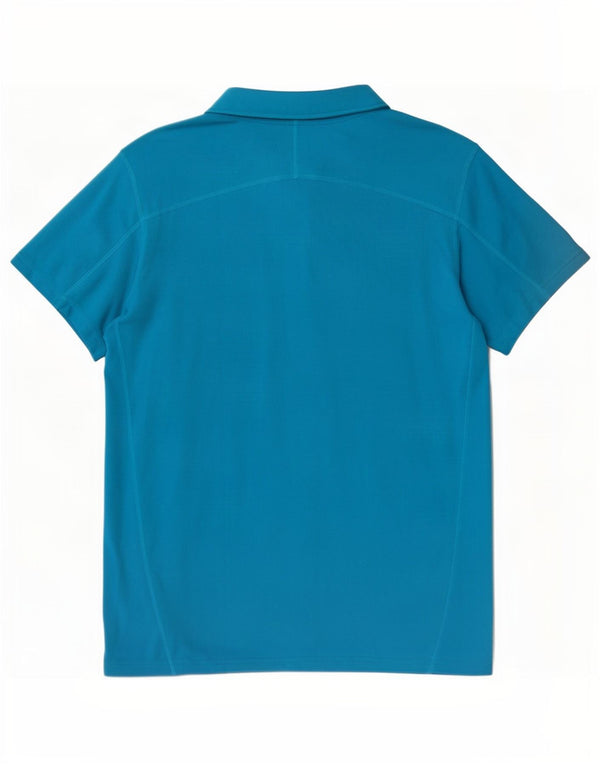 Nike Polo Dri Fit para hombre, poliéster azul grande