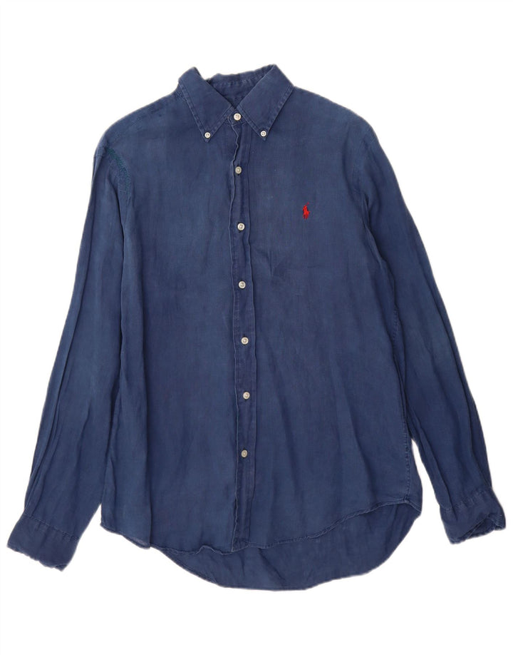 Camisa Ralph Lauren Hombre Pequeña Lino Azul Marino