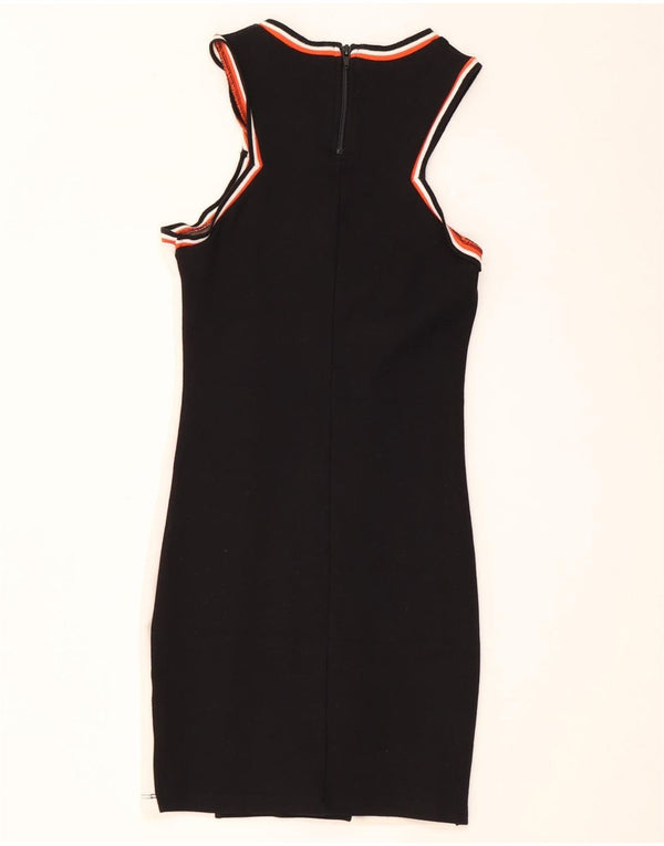Topshop Vestido tubo sin mangas con estampado gráfico para mujer UK 8 Small Negro Colorblock