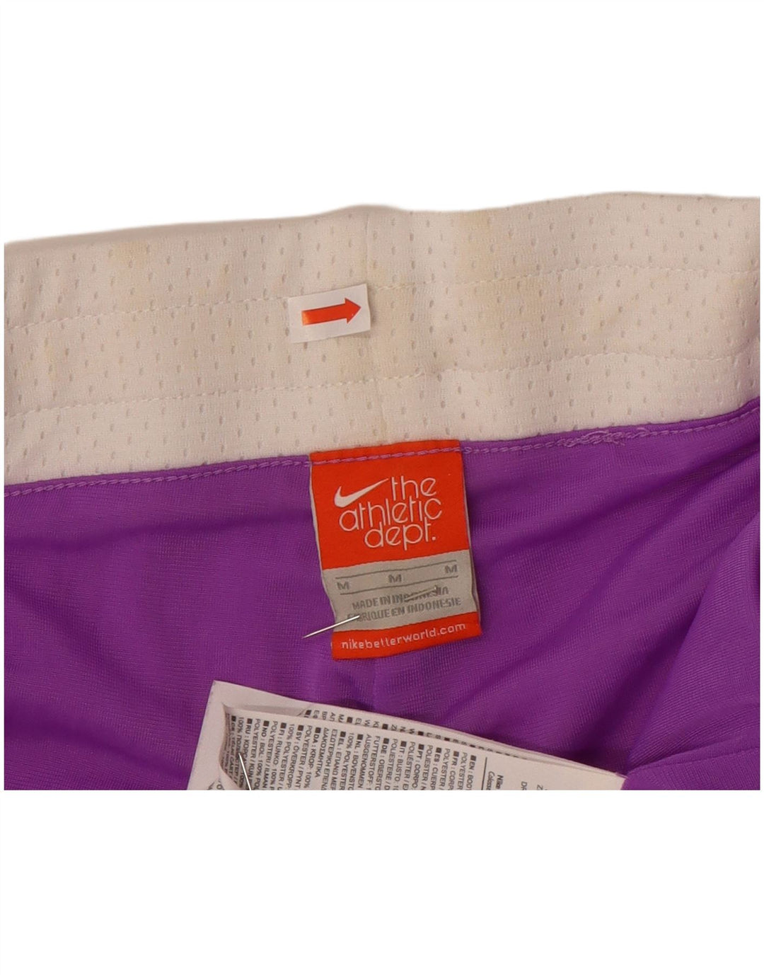 Nike - Pantalones cortos deportivos para mujer (talla 40), color morado medio, poliéster