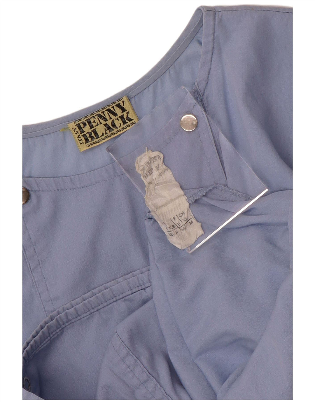 Penny Black Chaqueta bomber de doble botonadura para mujer UK 8 Small Blue Cotton