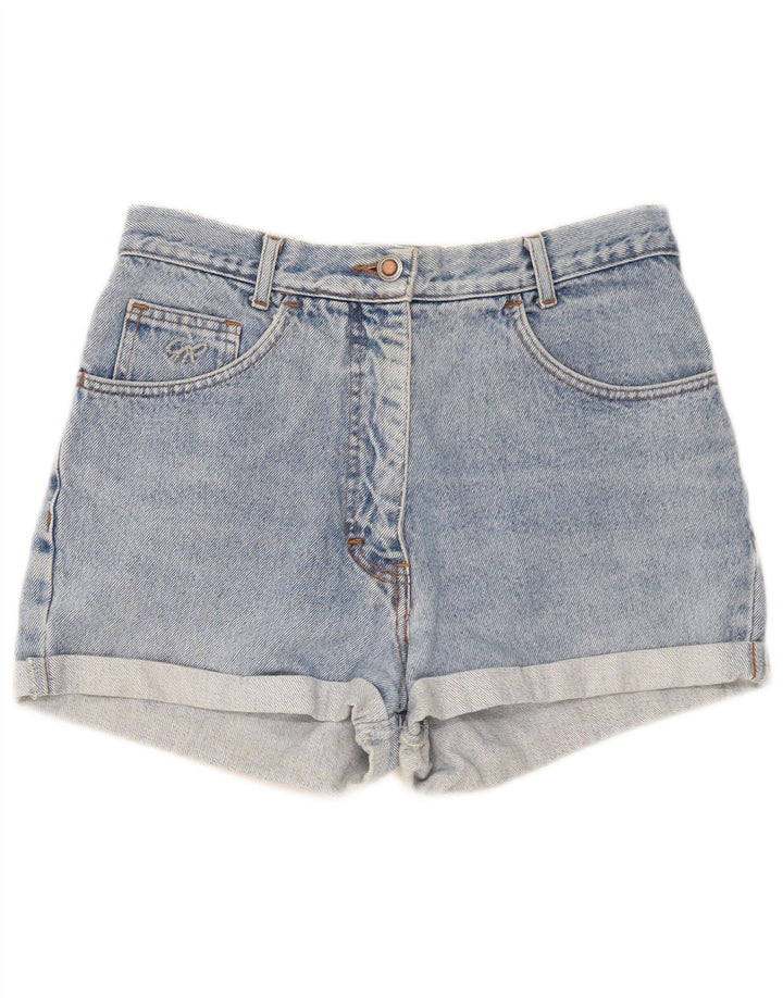 Vintage Mujer Denim Shorts W30 Algodón Azul Medio