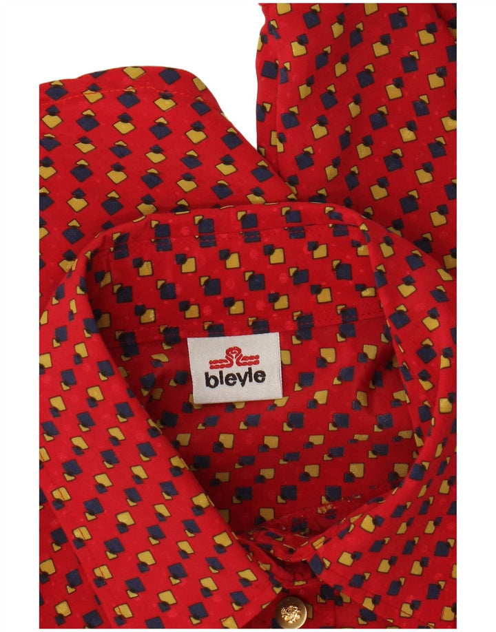 Camisa Bleyle para mujer UK 20 2XL Rojo Geométrico