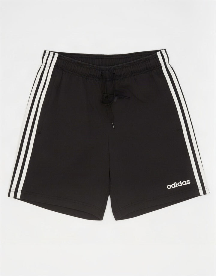 Adidas - Pantalones cortos deportivos para hombre, algodón negro mediano