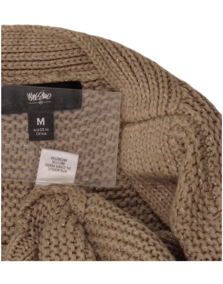 MOSSIMO Jersey extragrande con cuello barco para mujer, talla 44, color beige medio