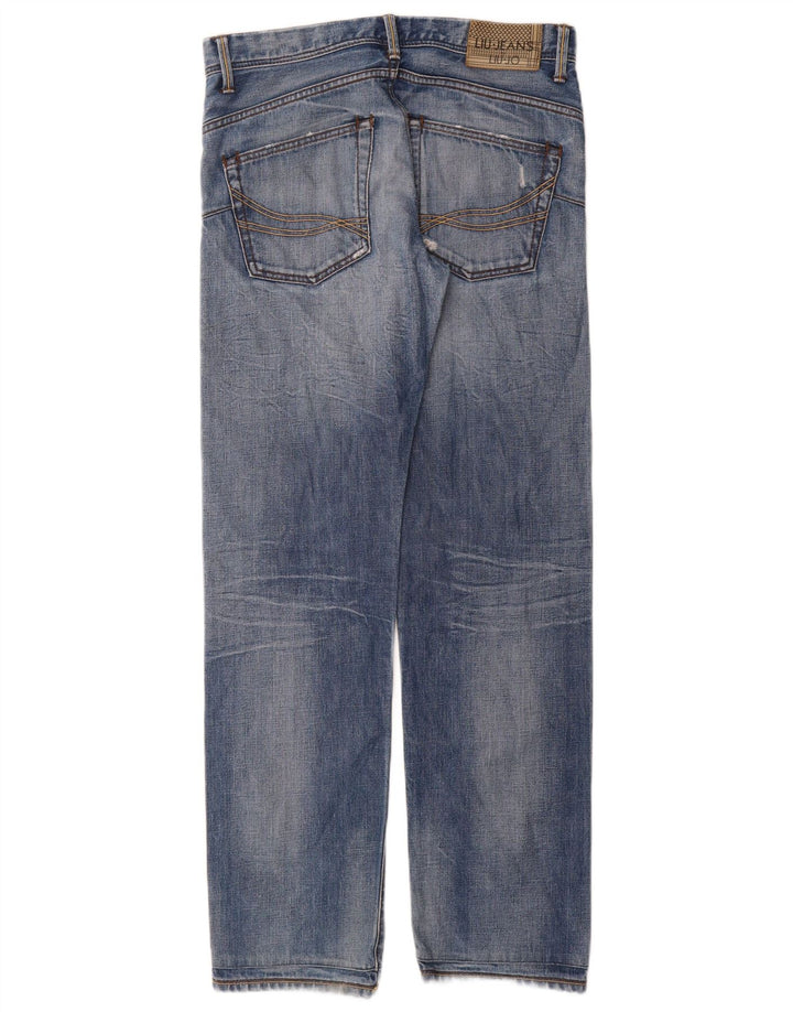 Vaqueros rectos desgastados para hombre Liu Jo W32 L34 Algodón azul
