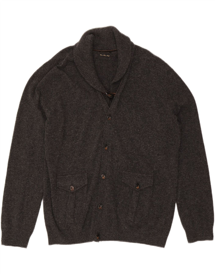 MASSIMO DUTTI Suéter Cárdigan Hombre Grande Gris