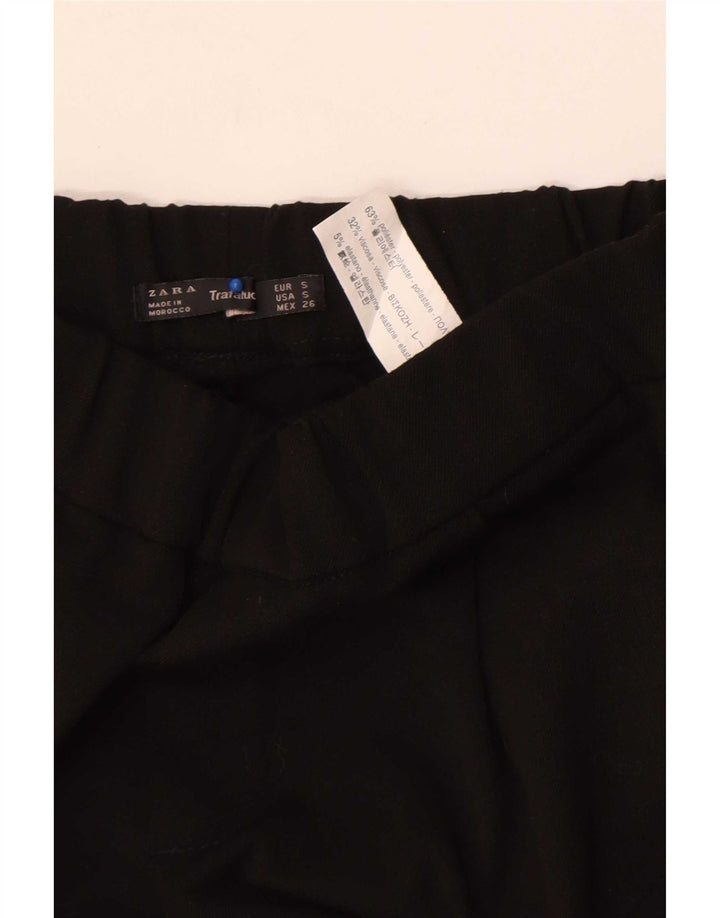 Zara Mujer Pantalones De Chándal Small Negro Colorblock Poliéster