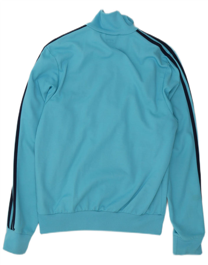 Adidas Hombre Chándal Top Chaqueta De Algodón Color Block Azul Medio