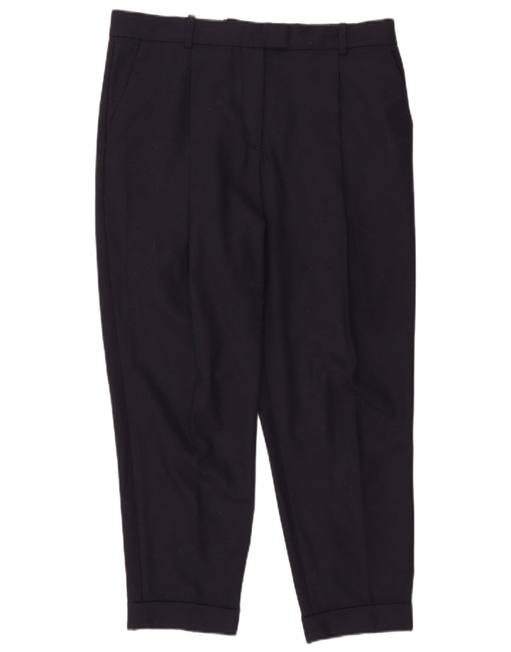 Pantalones cortos con pinzas para mujer Cos EU 40 Medium W36 L25 Lana azul marino